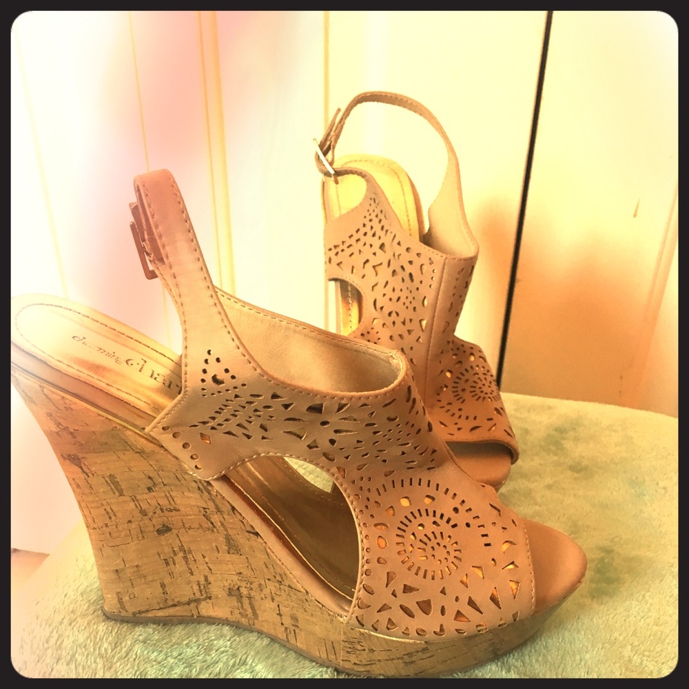 🔥Flash Sale Women’s Open Toe Tan Platform Wedges